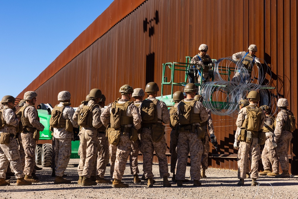JTF-SB Marines train 1st CEB Marines in barrier reinforcement operations