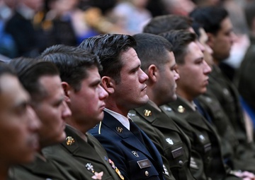 Special Forces Students Don Green Berets at Regimental First Formation