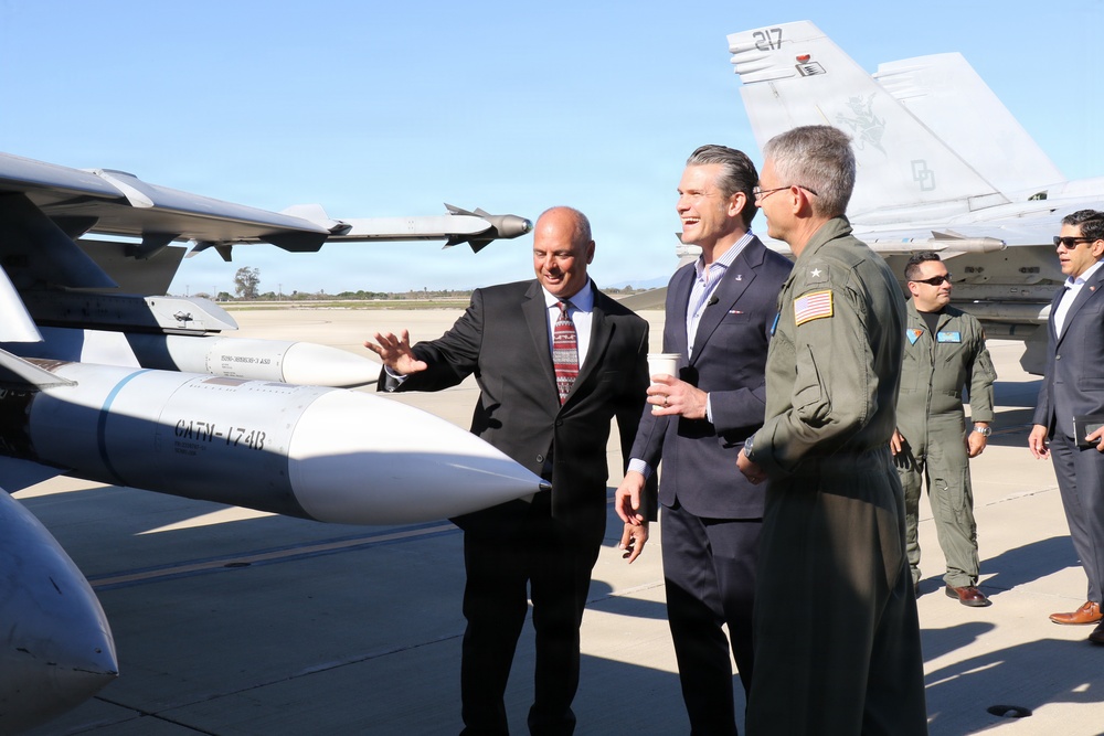 Secretary of War Pete Hegseth visits NAWCWD