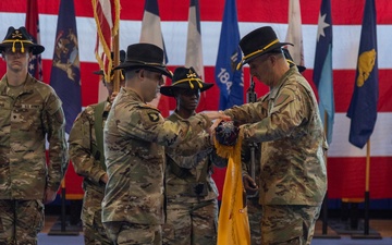 1st Squadron, 6th Cavalry Regiment cases colors at Marshall Army Airfield