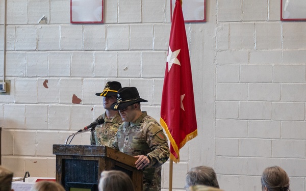 1st Squadron, 6th Cavalry Regiment cases colors at Marshall Army Airfield