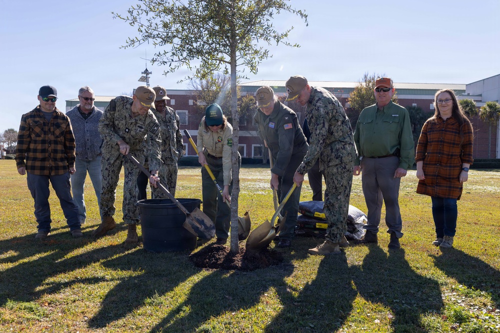 Tree Planting Ceremony Marks NAS Pensacola's Ongoing Commitment to Environmental Stewardship