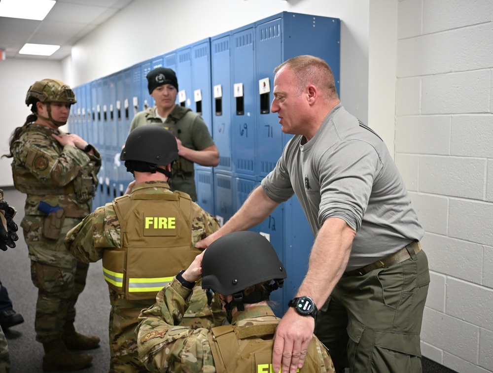 Multi-agency threat-suppression training at Malmstrom AFB