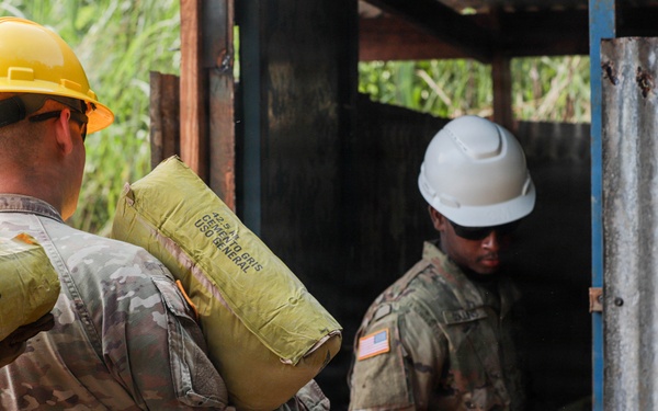 3rd Infantry Division Engineers Construct New Buildings with Panamanian Security Services