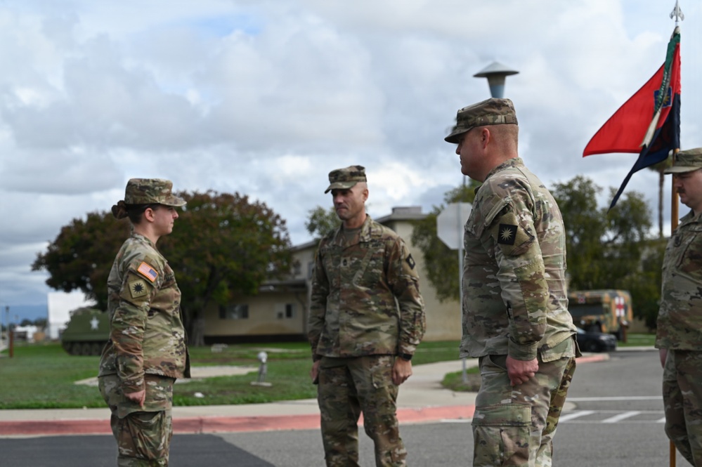 Headquarters Support Company, 4oth Infantry Division Change of Responsibility Ceremony