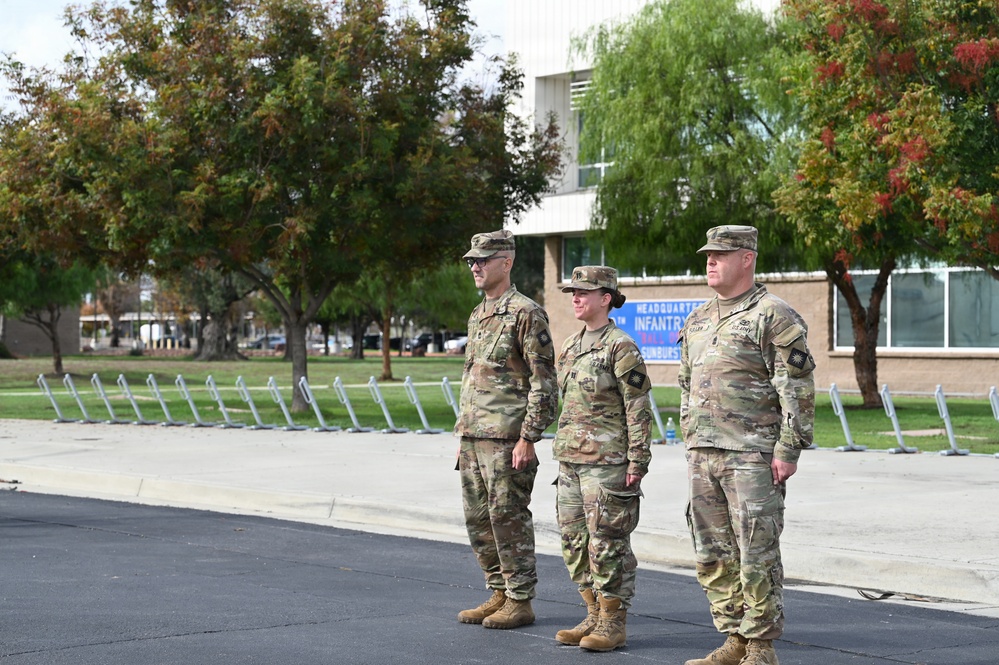 Headquarters Support Company, 4oth Infantry Division Change of Responsibility Ceremony