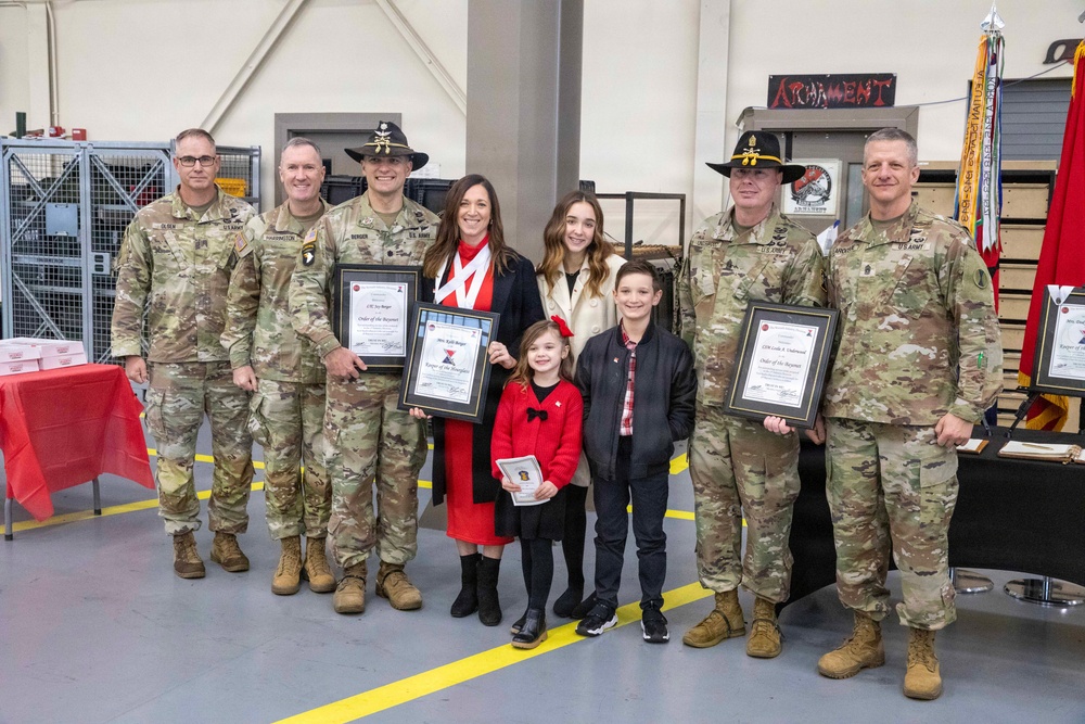 4th Squadron, 6th Cavalry Regiment cases colors at Gray Army Airfield