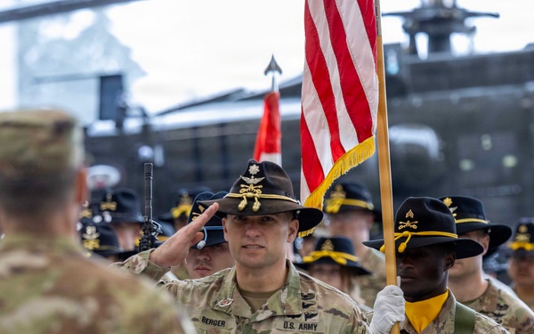 4th Squadron, 6th Cavalry Regiment cases colors at Gray Army Airfield