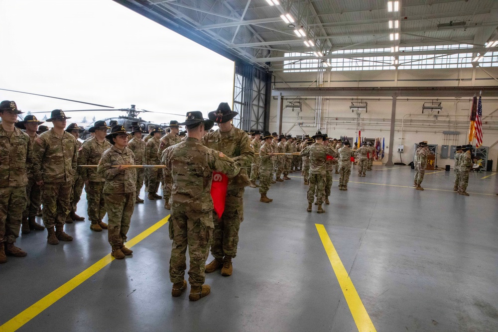 4th Squadron, 6th Cavalry Regiment cases colors at Gray Army Airfield