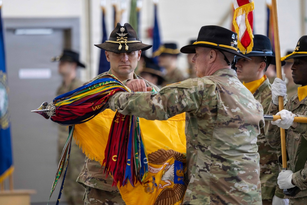 4th Squadron, 6th Cavalry Regiment cases colors at Gray Army Airfield