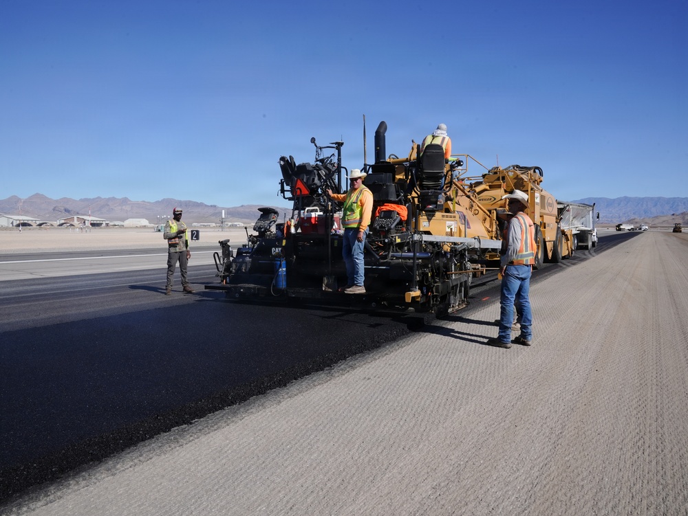 Creech AFB Completes Fastest Non-Emergency Runway Paving Project in Air Force History