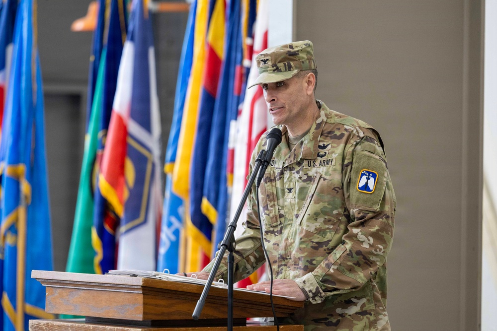 4th Squadron, 6th Cavalry Regiment cases colors at Gray Army Airfield