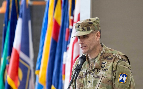 4th Squadron, 6th Cavalry Regiment cases colors at Gray Army Airfield