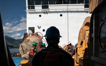 USCGC Juniper (WLB 201) conducts aids to navigation operations