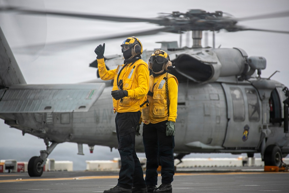 USS Tripoli Conducts Morning Flight Operations