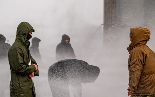 Nimitz Conducts a Counter Measure Wash Down