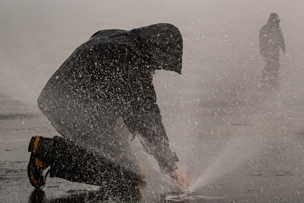 Nimitz Conducts a Counter Measure Wash Down