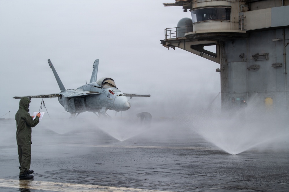 Nimitz Conducts a Counter Measure Wash Down