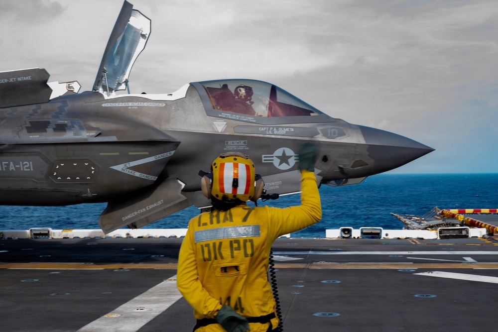 USS Tripoli Conducts Morning Flight Operations