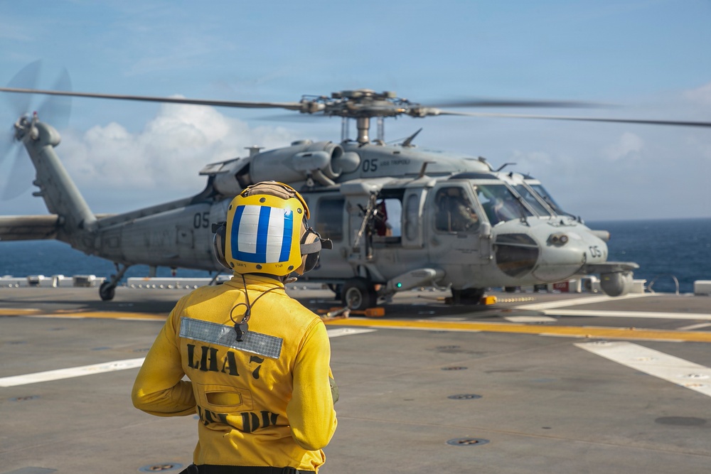 USS Tripoli Conducts Morning Flight Operations