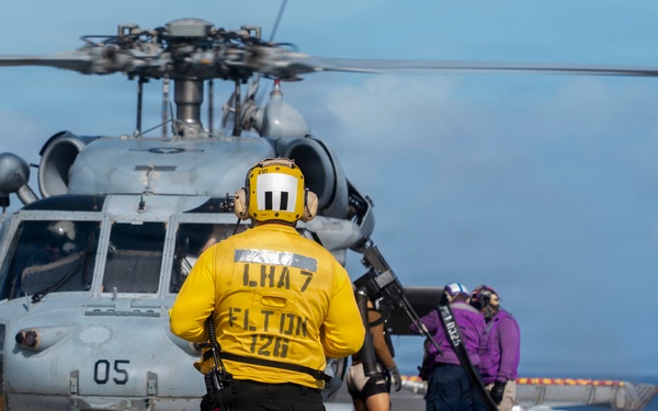 USS Tripoli Conducts Morning Flight Operations