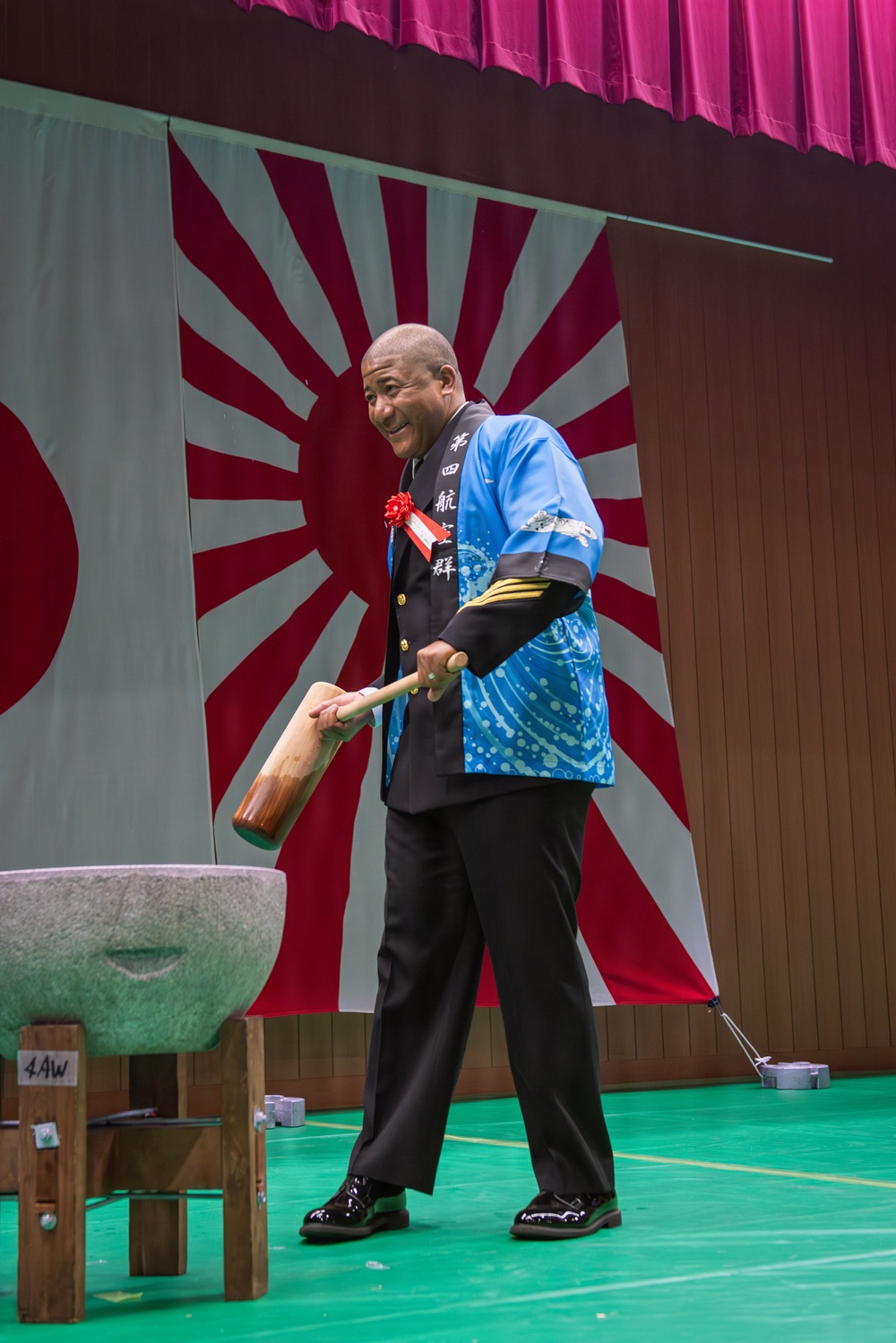 JMSDF Fleet Air Wing 4 Hosts Mochi Pounding Event