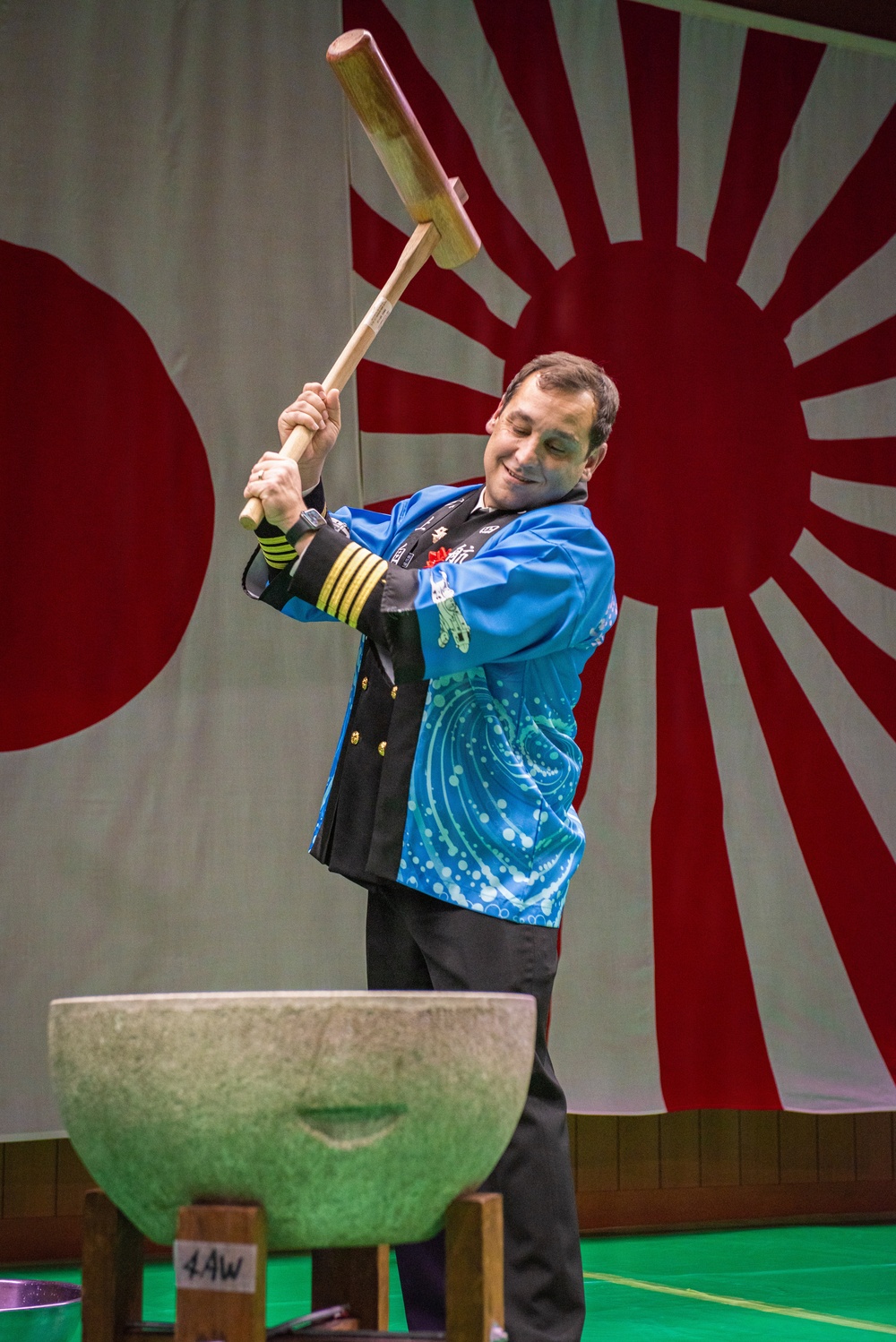JMSDF Fleet Air Wing 4 Hosts Mochi Pounding Event