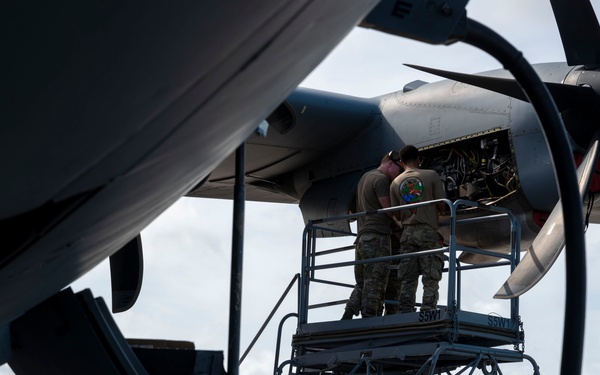 374 AEW maintainers ensure mission-ready aircraft during OCD25