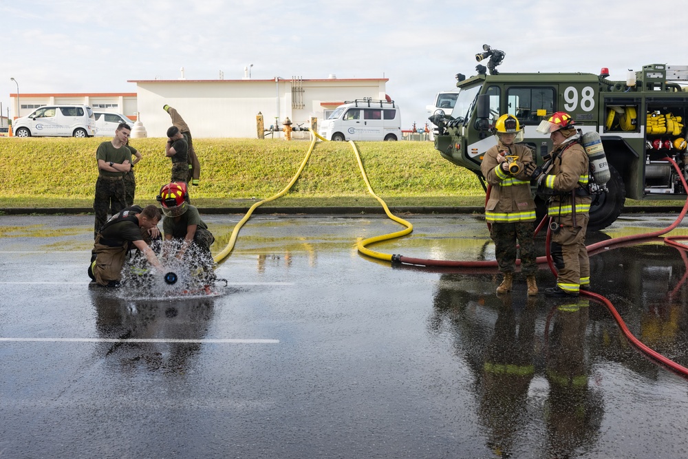 Kubasaki HS Marine Corps JROTC class tours MCAS Futenma