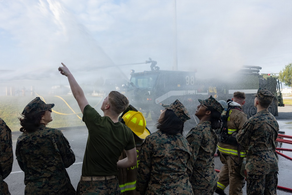 Kubasaki HS Marine Corps JROTC class tours MCAS Futenma