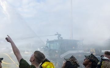 Kubasaki HS Marine Corps JROTC class tours MCAS Futenma