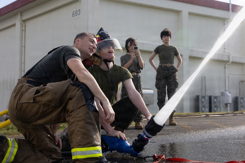 Kubasaki HS Marine Corps JROTC class tours MCAS Futenma