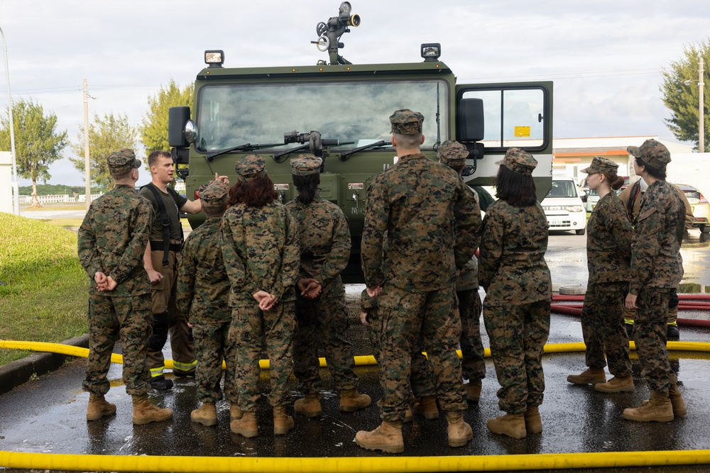 Kubasaki HS Marine Corps JROTC class tours MCAS Futenma