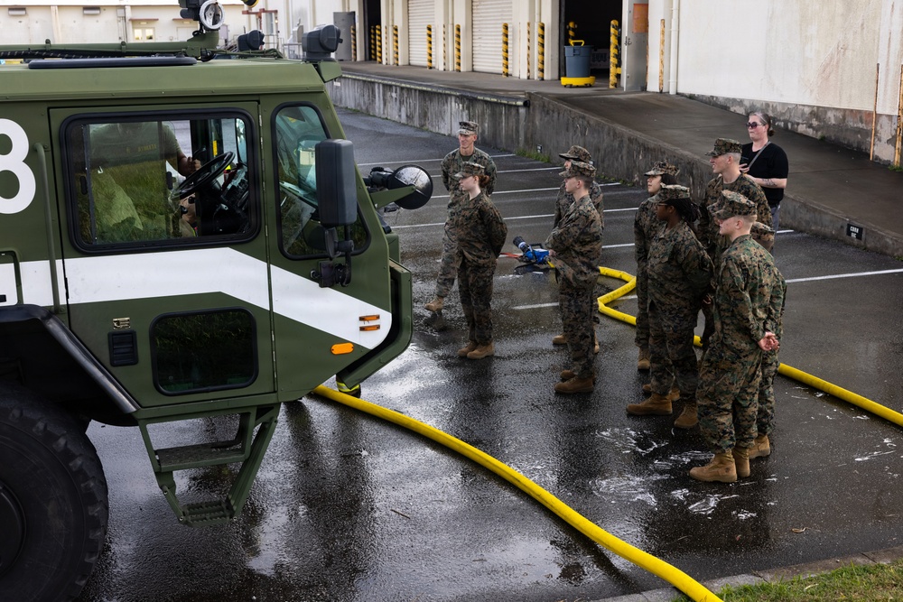 Kubasaki HS Marine Corps JROTC class tours MCAS Futenma