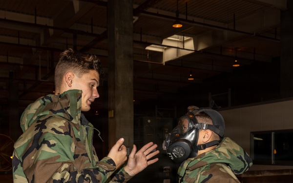 Kubasaki HS Marine Corps JROTC class tours MCAS Futenma