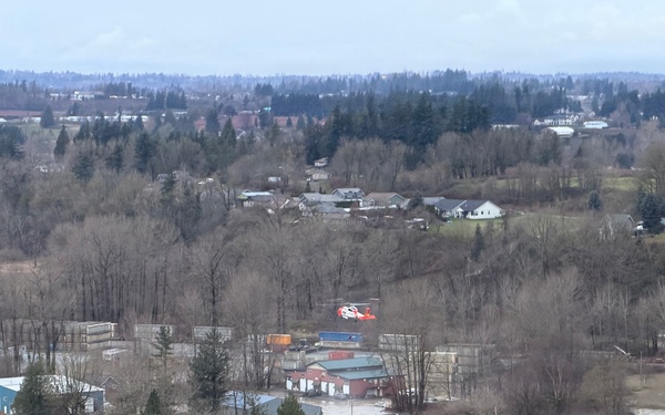 Coast Guard Air Station Astoria River Floods Rescue