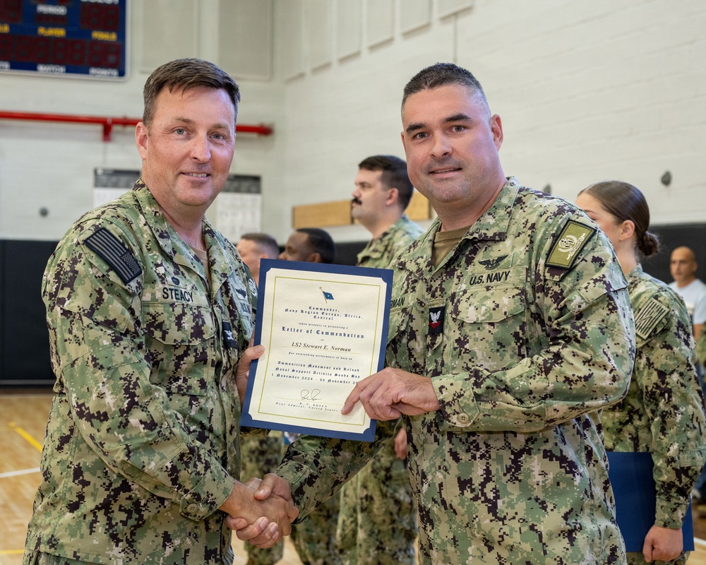 NSA Souda Bay October Awards at Quarters