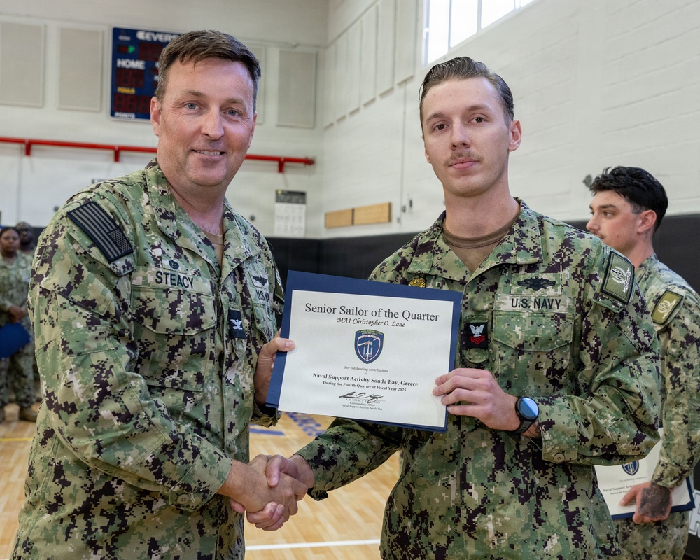 NSA Souda Bay October Awards at Quarters