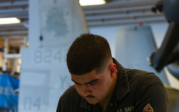 USS Boxer Spotting Dolly Maintenance