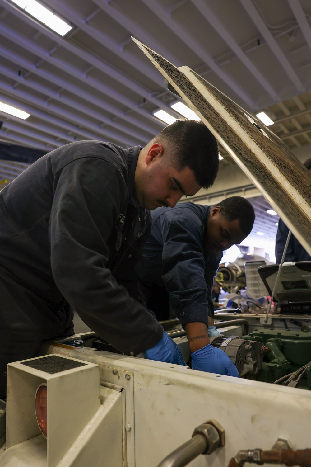 USS Boxer Spotting Dolly Maintenance