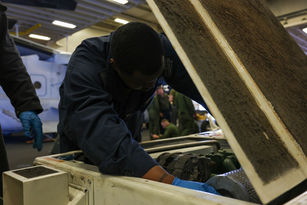 USS Boxer Spotting Dolly Maintenance