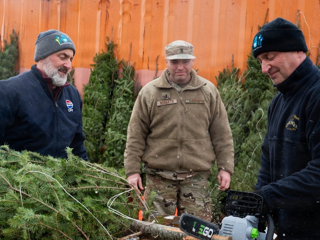 Operation Service donates Christmas trees to veterans on Joint Base Cape Cod