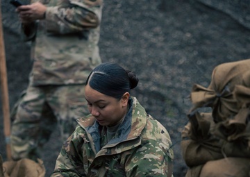 Guard personnel conduct sand bag filling operations in Skagit County