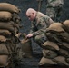 Guard personnel conduct sand bag filling operations in Skagit County