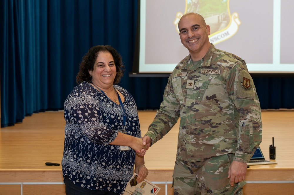 Installation commander recognizes Hanscom School employees