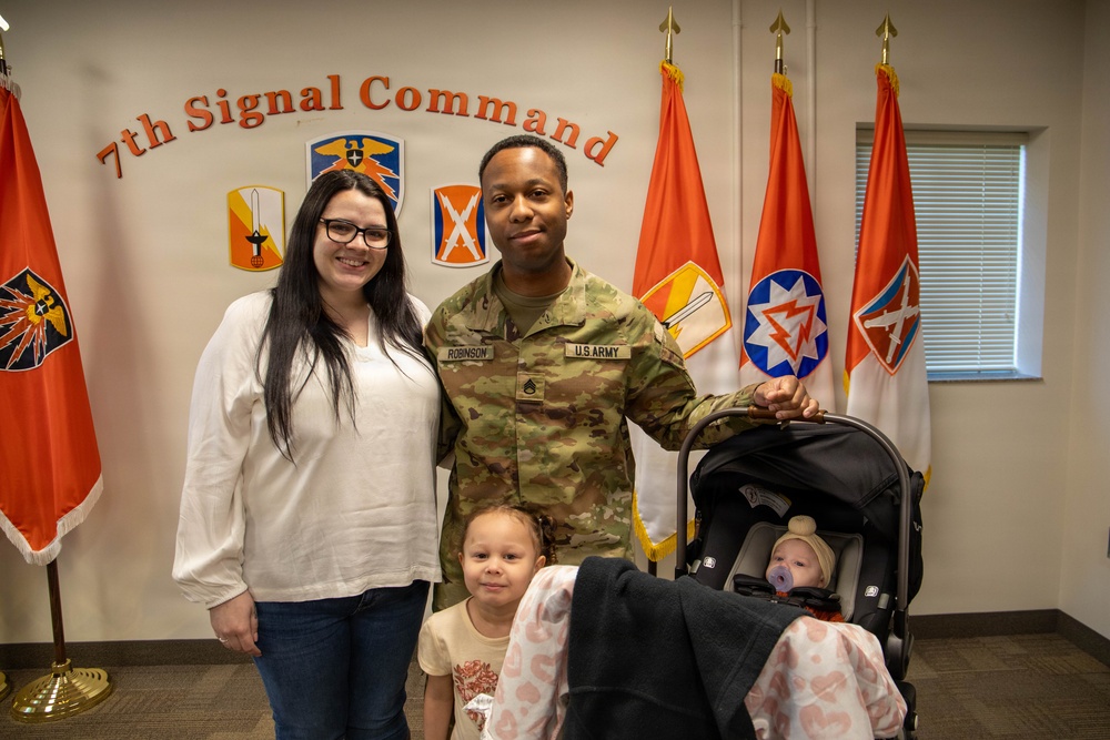 Staff Sgt. Ahmad Robinson promotion ceremony