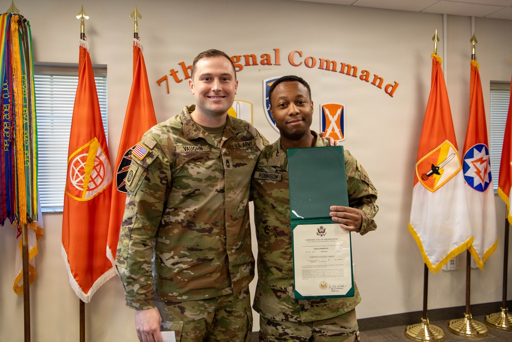 Staff Sgt. Ahmad Robinson promotion ceremony