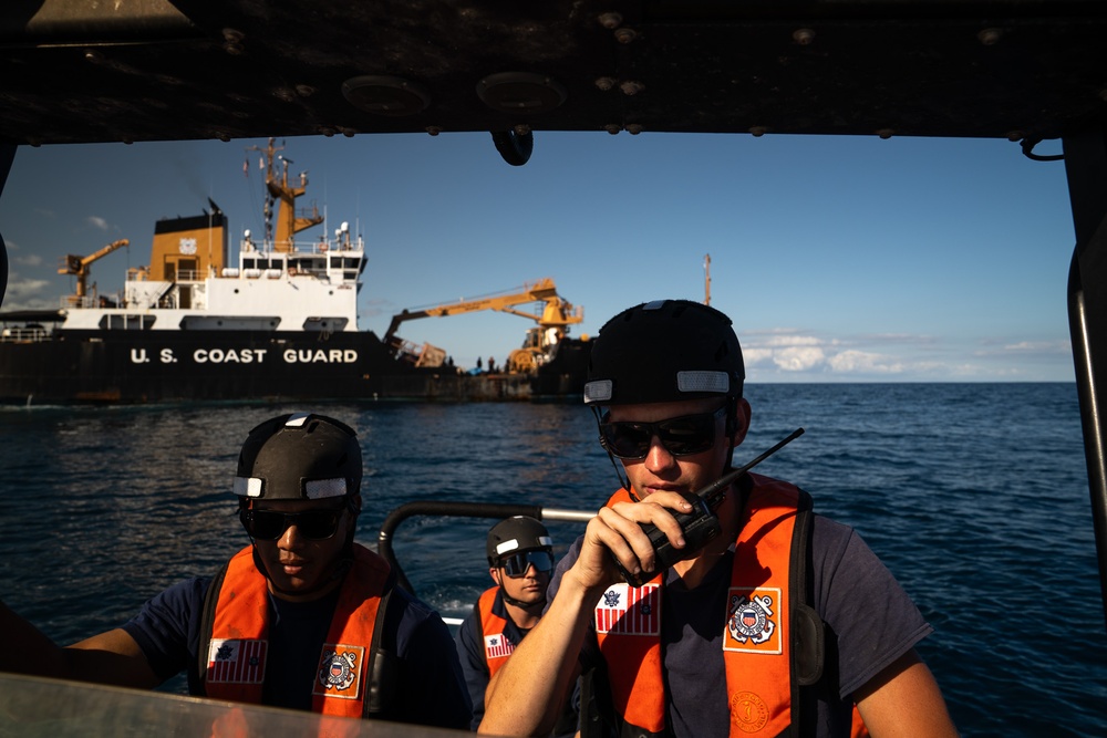 USCGC Juniper (WLB 201) conducts aids to navigation operations