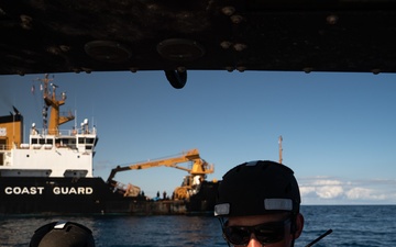USCGC Juniper (WLB 201) conducts aids to navigation operations