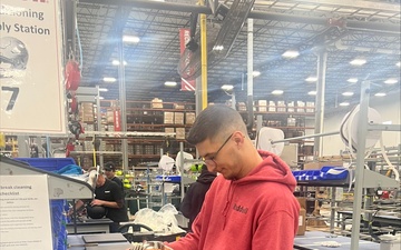 Future Sailor Supports Future Officers, Building Helmets for Army/Navy Game